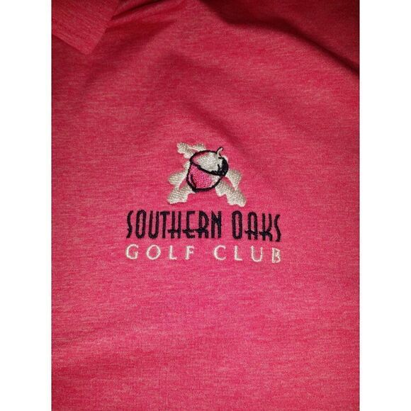 FootJoy FJ Golf Polo Men Sz L Southern Oaks Golf Club Pink Embroidered Athleisur - Picture 9 of 10